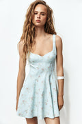 VESTIDO CORTO POPELÍN FLORES